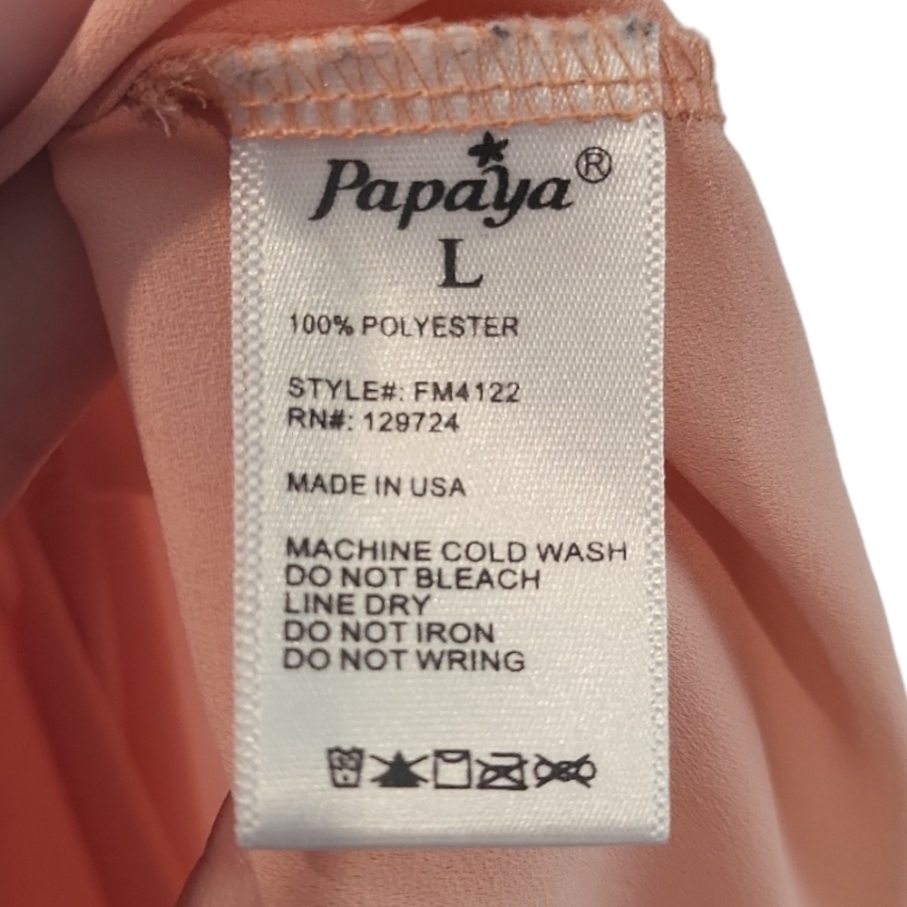 Papaya pink tank top halter neck square neckline flirty fun summer - Picture 2 of 10